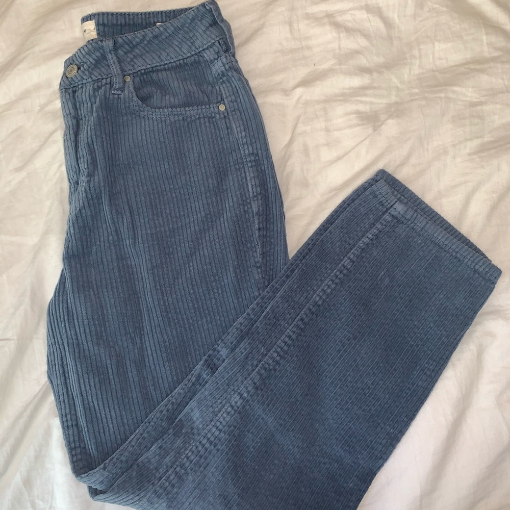 Blue corduroy mom jeans